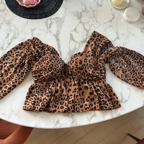 House of Harlow 1960 x REVOLVE Burna Blouse in Leopard - Picture 4 of 6